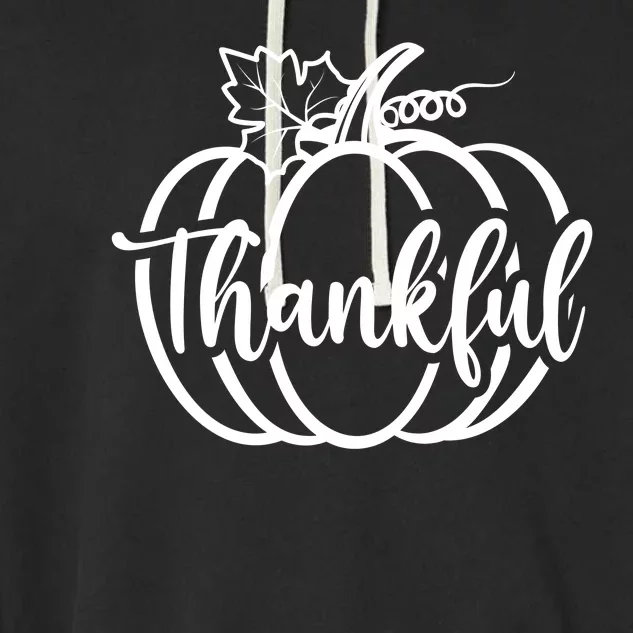 Thankful Pumpkin Cute Cozy Garment-Dyed Fleece Hoodie