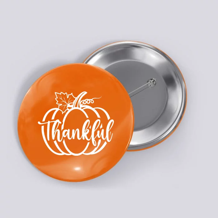 Thankful Pumpkin Cute Cozy Button