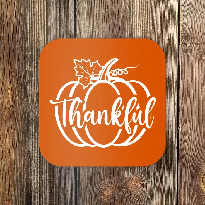 Thankful Pumpkin Cute Cozy Coaster