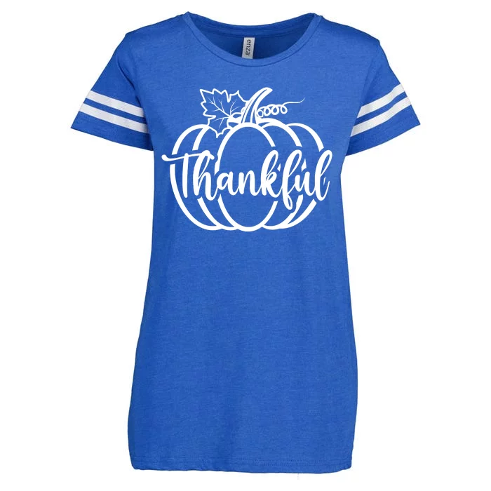 Thankful Pumpkin Cute Cozy Enza Ladies Jersey Football T-Shirt