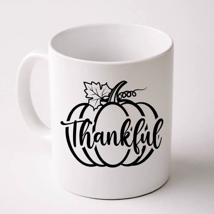 Thankful Pumpkin Cute Cozy Front & Back Coffee Mug