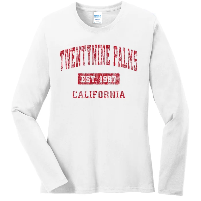 Twentynine Palms California Ca Vintage Ladies Long Sleeve Shirt