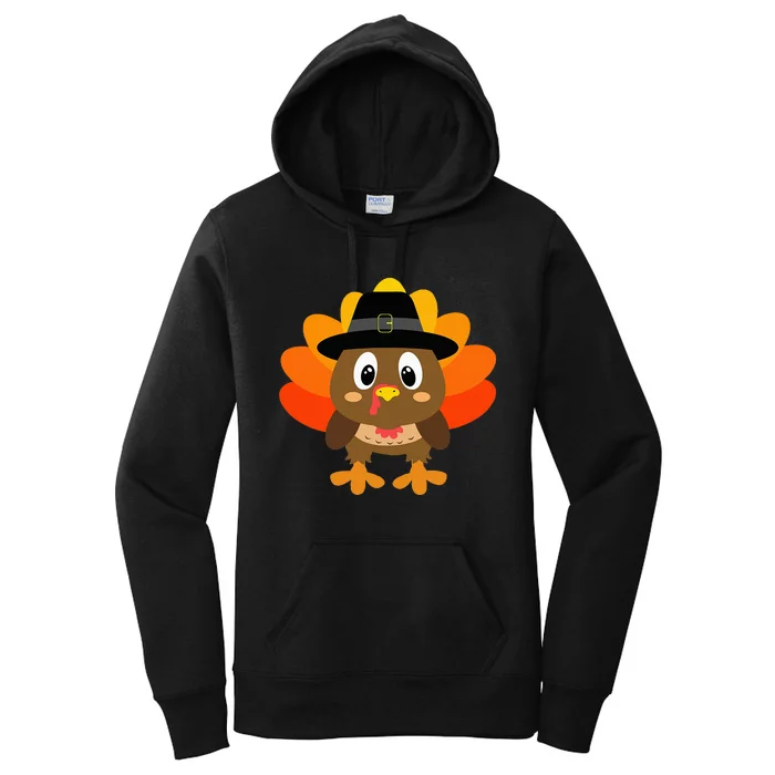 Turkey Pilgrim Costume Thanksgiving Women's Pullover Hoodie