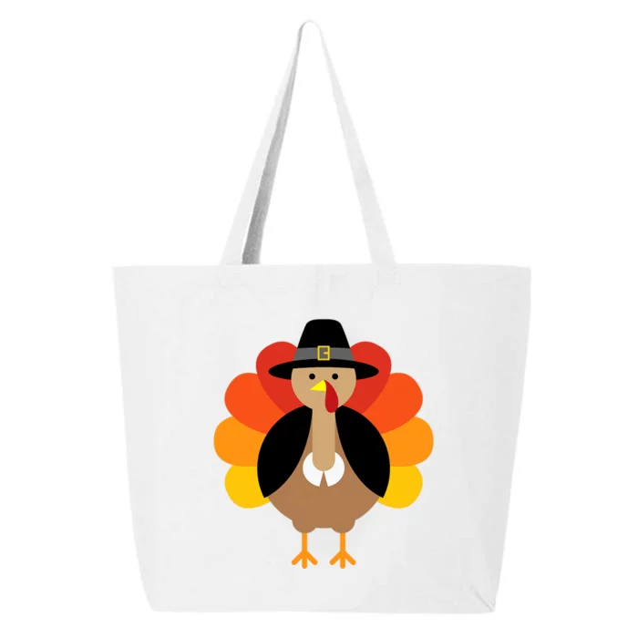 Turkey Pilgrim Cute Thanksgiving 25L Jumbo Tote