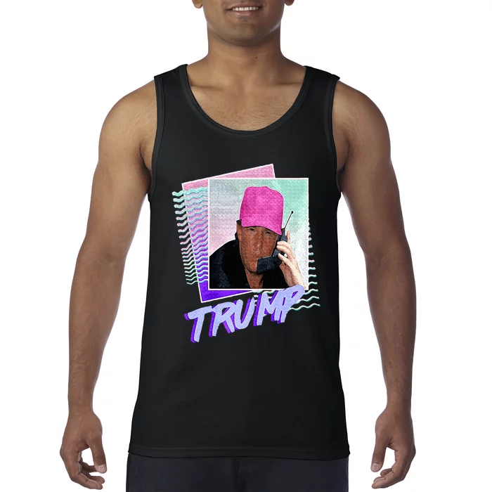 Trump Pink Cap Making Phone Call Tank Top