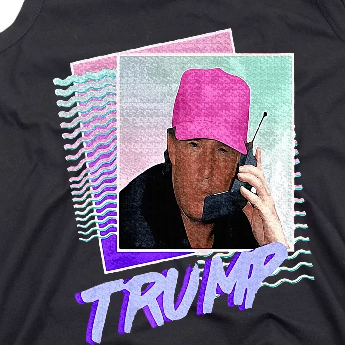 Trump Pink Cap Making Phone Call Tank Top