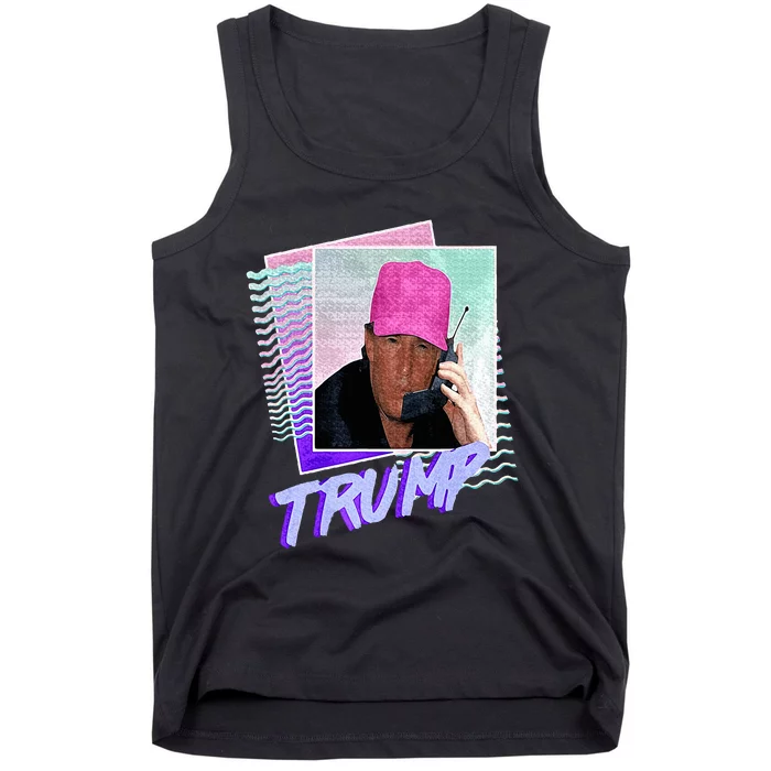 Trump Pink Cap Making Phone Call Tank Top