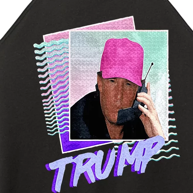 Trump Pink Cap Making Phone Call Women’s Perfect Tri Rocker Tank