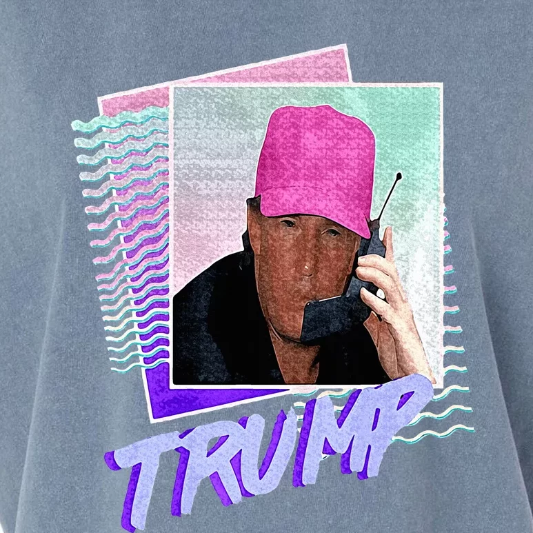 Trump Pink Cap Making Phone Call Garment-Dyed Women's Muscle Tee