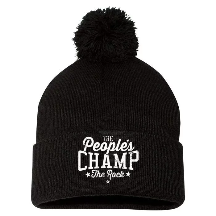 The Peoples Champ The R.O.C.K Pom Pom 12in Knit Beanie