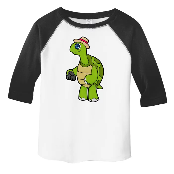 Turtle Photographer Camera Gift Toddler Fine Jersey T-Shirt