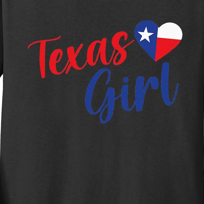 Texas Pride Cute Home State Texas Kids Long Sleeve Shirt