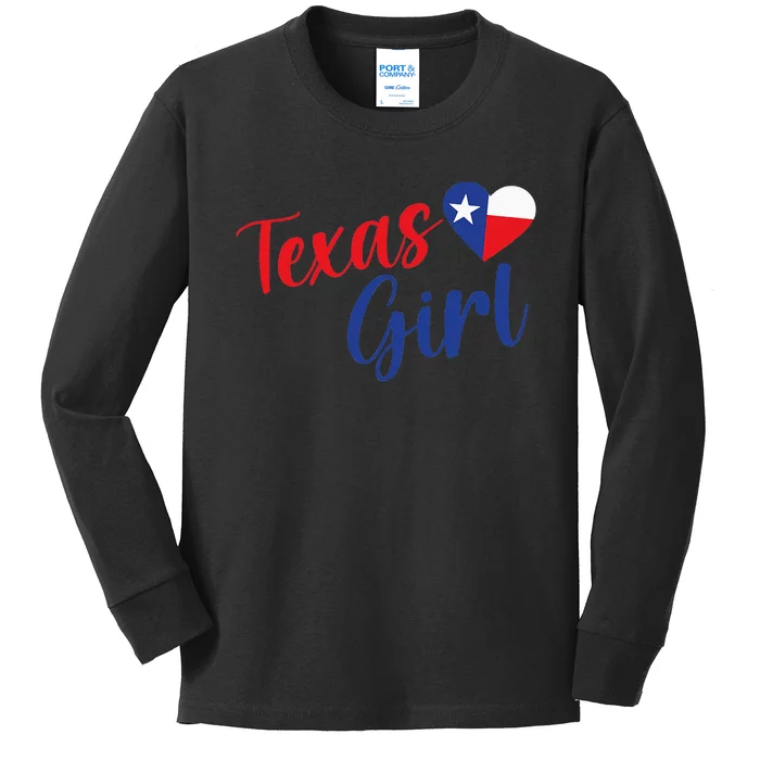 Texas Pride Cute Home State Texas Kids Long Sleeve Shirt