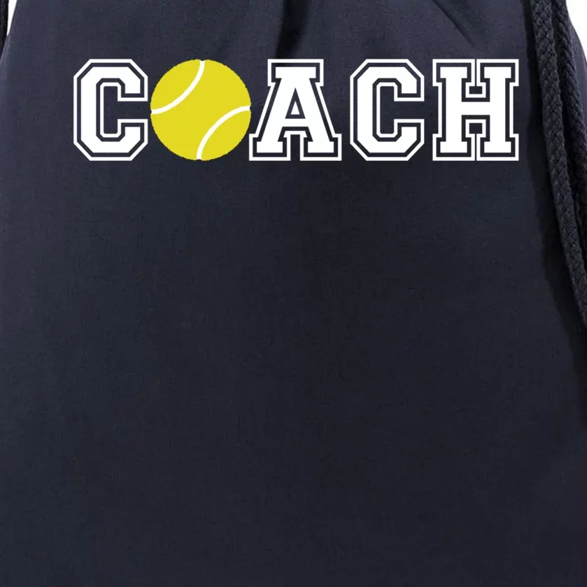 Tennis Player Coach Sports Dad Gift For Tennis Trainer Meaningful Gift Drawstring Bag