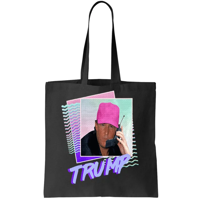 Trump Pink Cap Making Phone Call Tote Bag