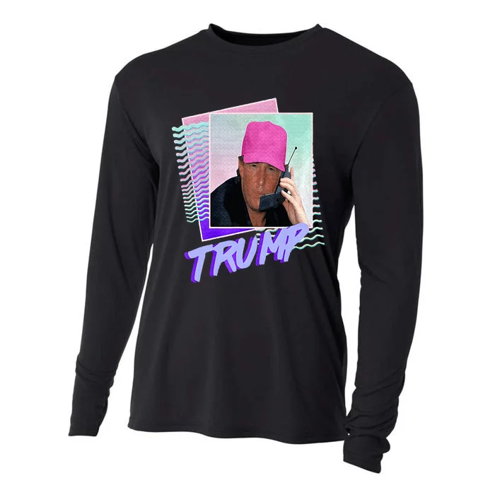 Trump Pink Cap Making Phone Call Cooling Performance Long Sleeve Crew