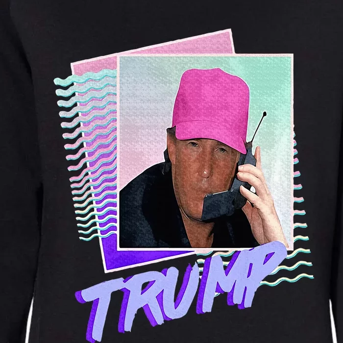 Trump Pink Cap Making Phone Call Womens California Wash Sweatshirt