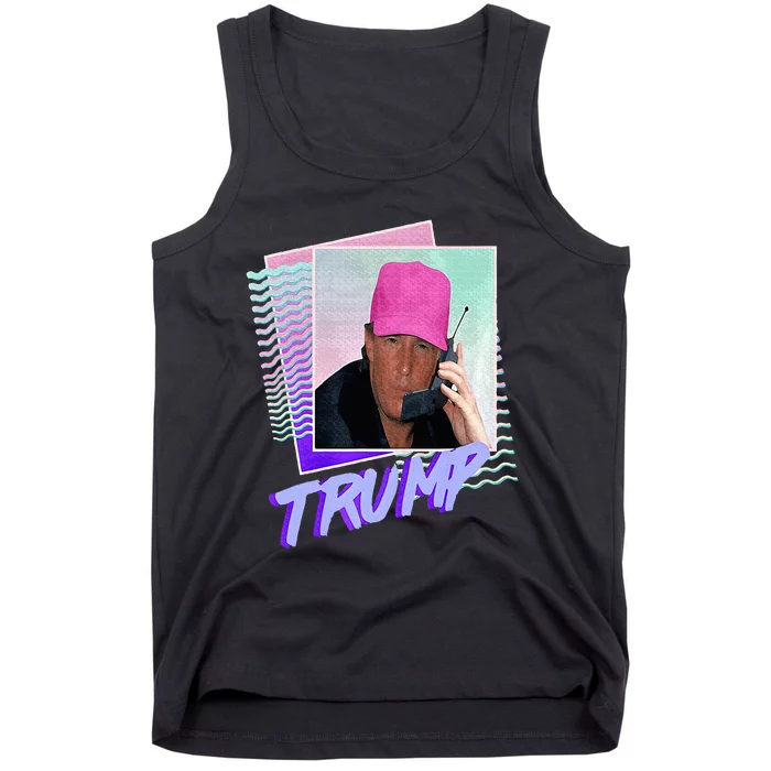 Trump Pink Cap Making Phone Call Tank Top