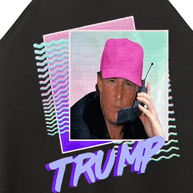 Trump Pink Cap Making Phone Call Women’s Perfect Tri Rocker Tank