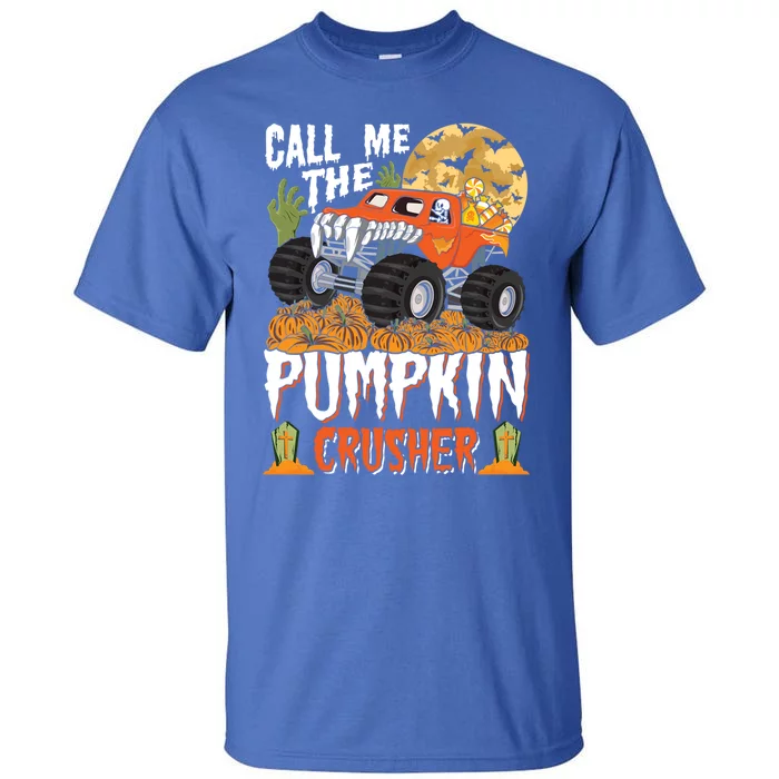 The Pumpkin Crusher Halloween Monster Truck Gift Tall T-Shirt