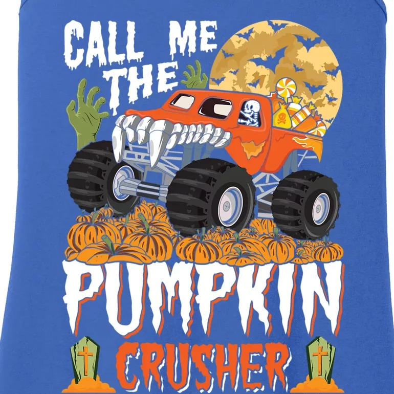 The Pumpkin Crusher Halloween Monster Truck Gift Ladies Essential Tank