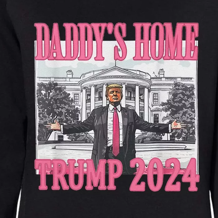 Trump Pink Daddys Home Trump 2024 Womens California Wash Sweatshirt