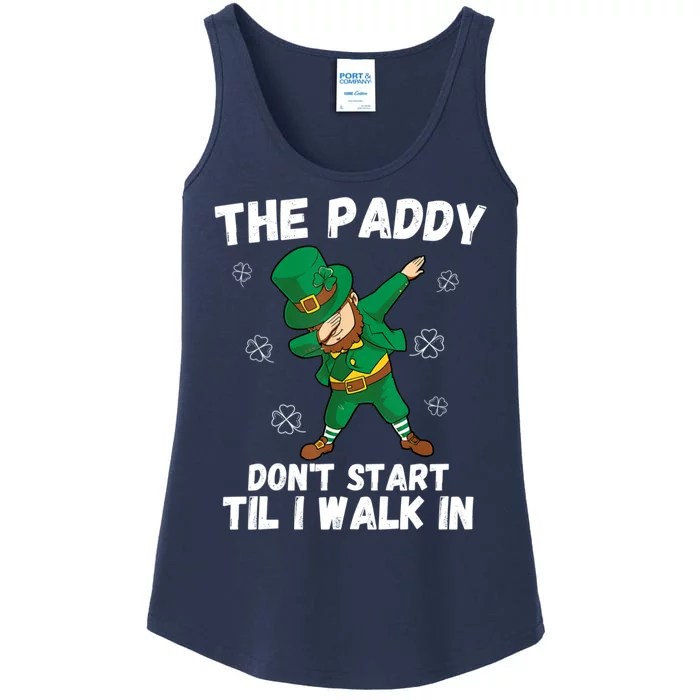 The Paddy Don't Start Till I Walk In Funny St Patrick's Day Ladies Essential Tank