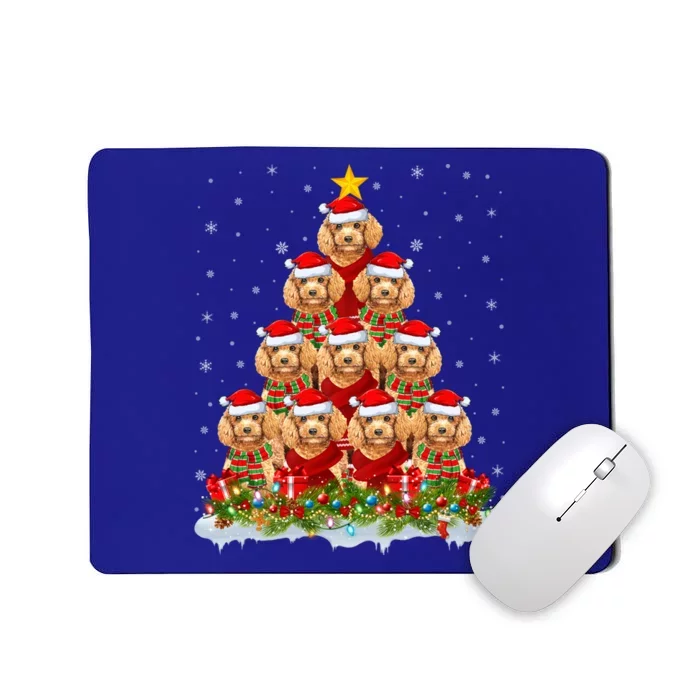 Toy Poodle Dog Lover Xmas Tree Santa Christmas Toy Poodle Gift Mousepad