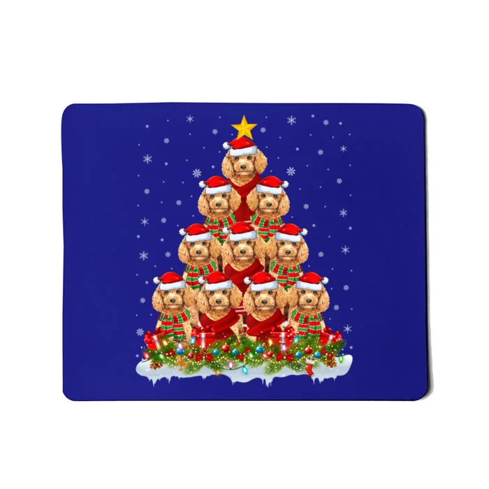 Toy Poodle Dog Lover Xmas Tree Santa Christmas Toy Poodle Gift Mousepad