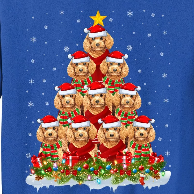 Toy Poodle Dog Lover Xmas Tree Santa Christmas Toy Poodle Gift Tall Sweatshirt