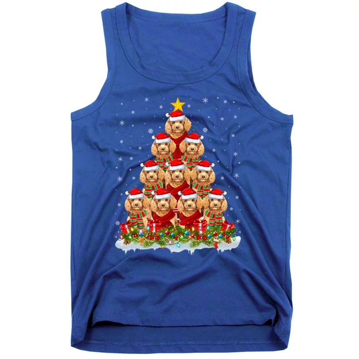 Toy Poodle Dog Lover Xmas Tree Santa Christmas Toy Poodle Gift Tank Top