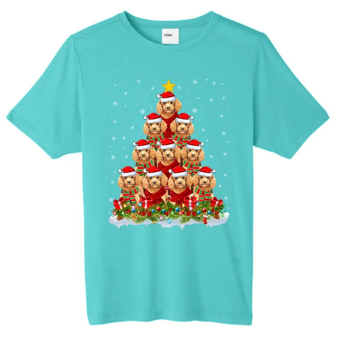 Toy Poodle Dog Lover Xmas Tree Santa Christmas Toy Poodle Gift ChromaSoft Performance T-Shirt