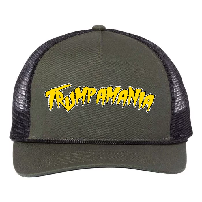 Trumpamania Pro Donald Trump Republican Wrestling Funny Retro Rope Trucker Hat Cap