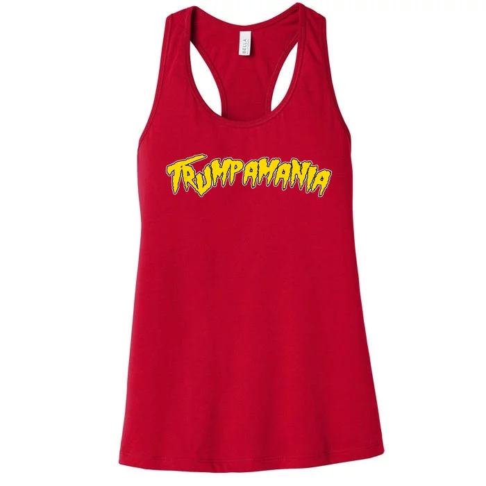 Trumpamania Pro Donald Trump Republican Wrestling Funny Women's Racerback Tank