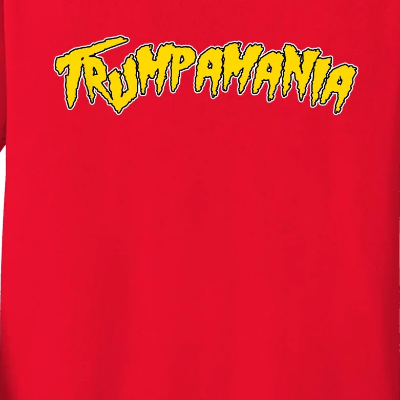 Trumpamania Pro Donald Trump Republican Wrestling Funny Kids Long Sleeve Shirt