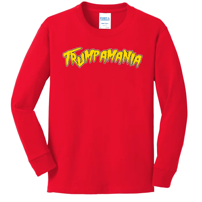 Trumpamania Pro Donald Trump Republican Wrestling Funny Kids Long Sleeve Shirt