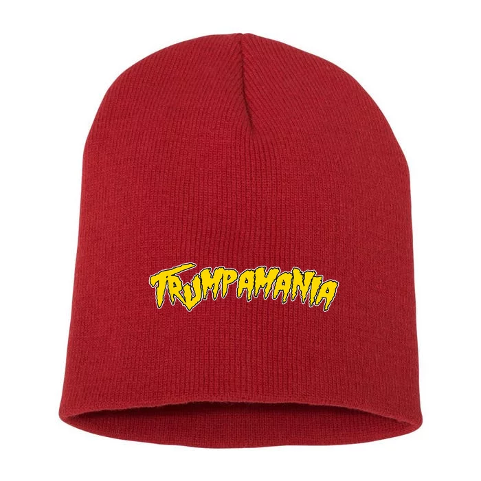 Trumpamania Pro Donald Trump Republican Wrestling Funny Short Acrylic Beanie