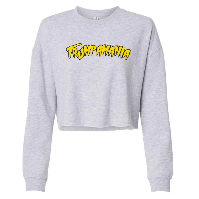 Trumpamania Pro Donald Trump Republican Wrestling Funny Cropped Pullover Crew