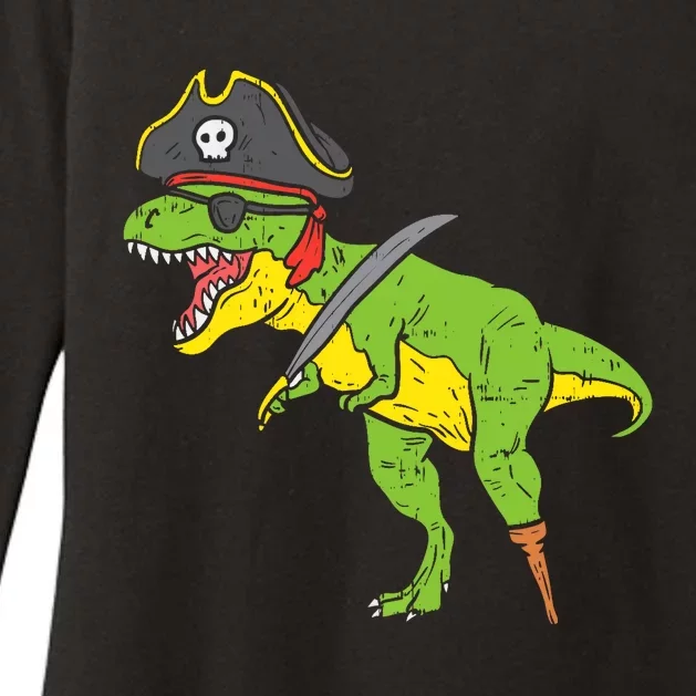 TRex Pirate Dinosaur Dino Funny Halloween Costume Boy Womens CVC Long Sleeve Shirt