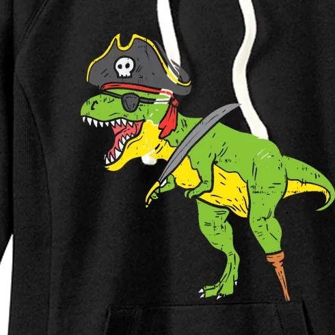 TRex Pirate Dinosaur Dino Funny Halloween Costume Boy Women's Fleece Hoodie