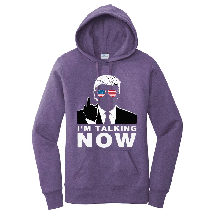 Trump President Debate 2024 IM Talking Now Women's Pullover Hoodie