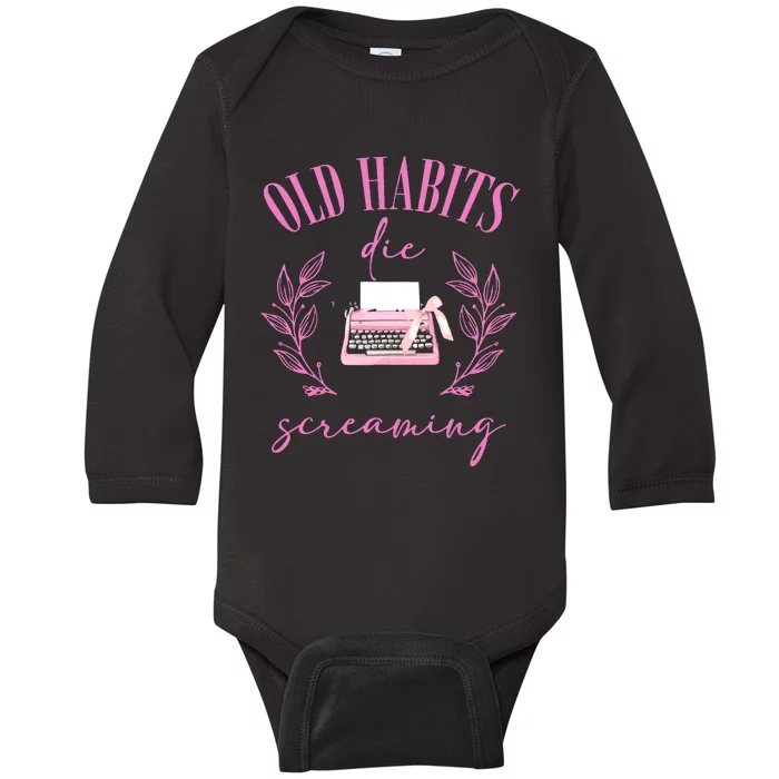 The Poets Department Old Habits Baby Long Sleeve Bodysuit