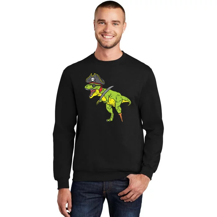 TRex Pirate Dinosaur Dino Funny Halloween Sweatshirt