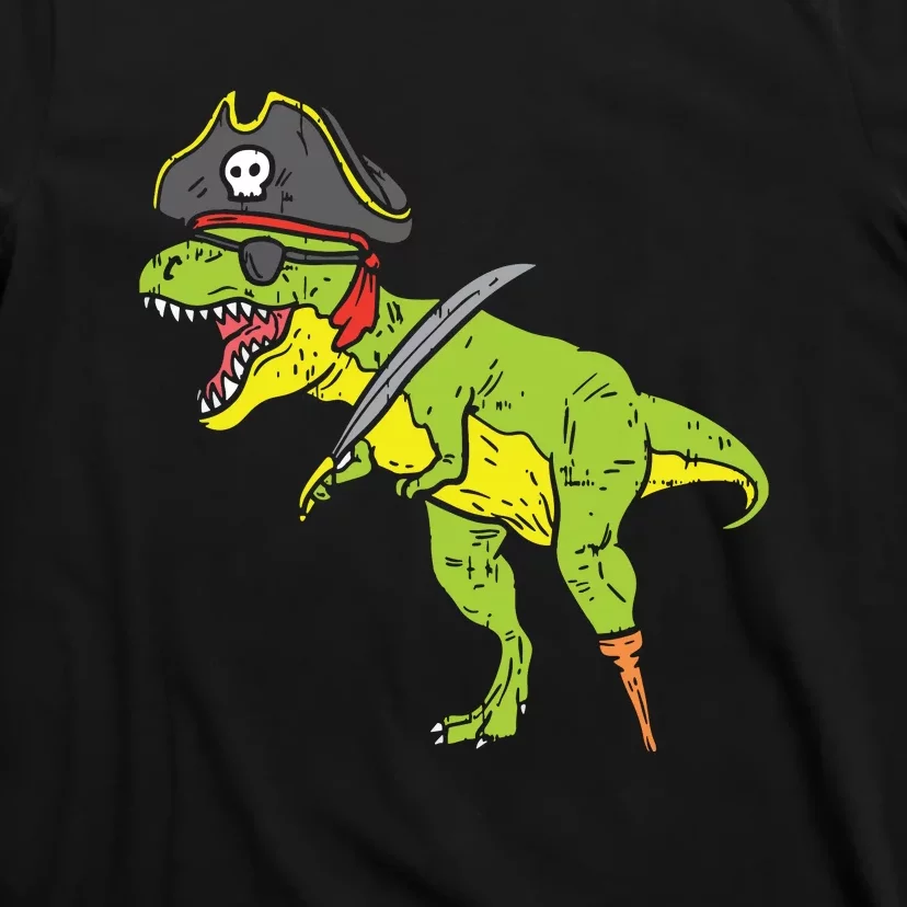 TRex Pirate Dinosaur Dino Funny Halloween T-Shirt