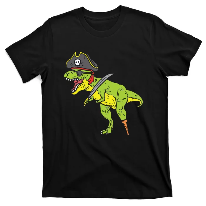 TRex Pirate Dinosaur Dino Funny Halloween T-Shirt