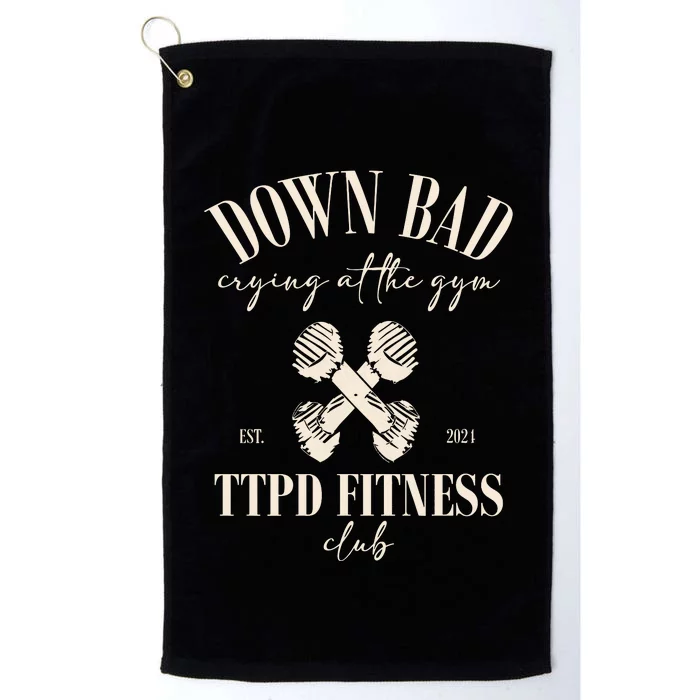 The Poets Department Down Bad Crying At Gym Platinum Collection Golf Towel