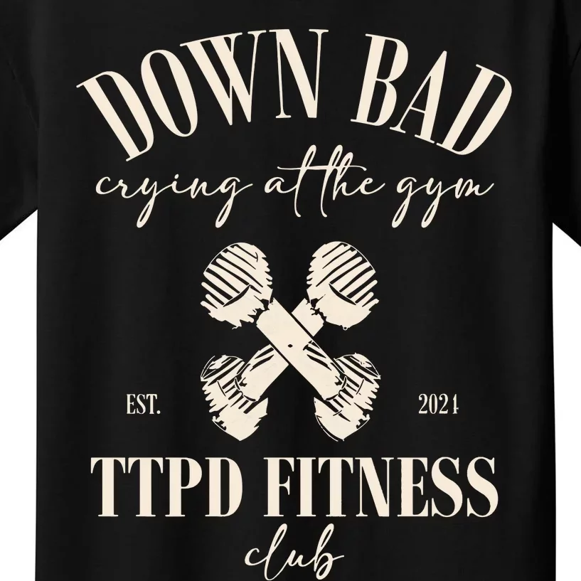 The Poets Department Down Bad Crying At Gym Kids T-Shirt