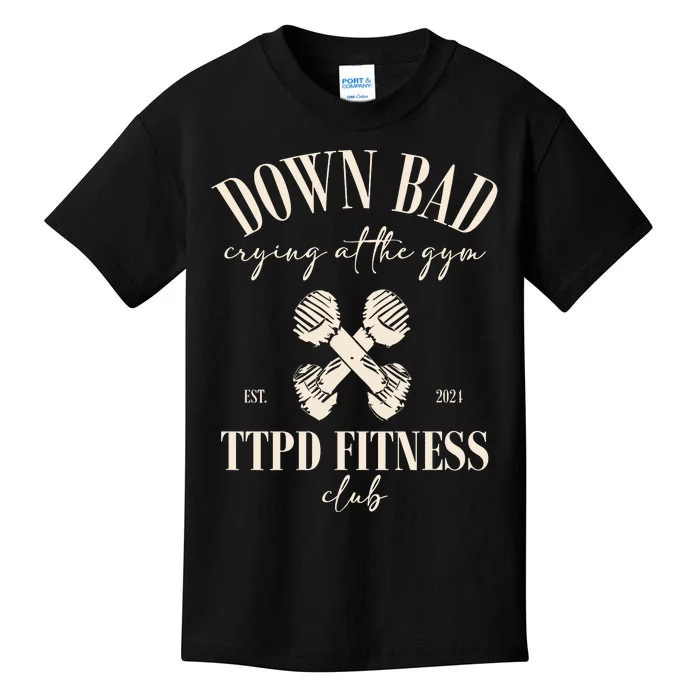 The Poets Department Down Bad Crying At Gym Kids T-Shirt