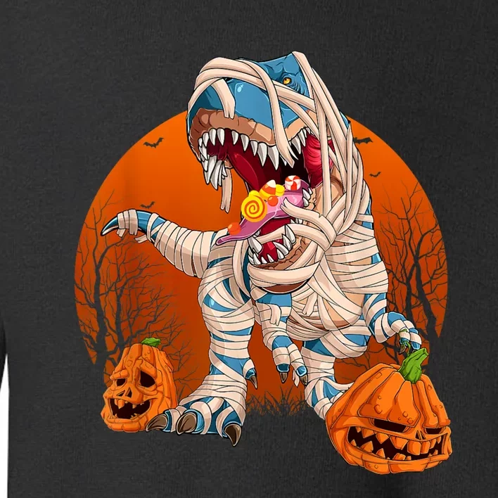 Trex Pumpkin Dinosaur Halloween Mummy Zombie Dino Toddler Sweatshirt