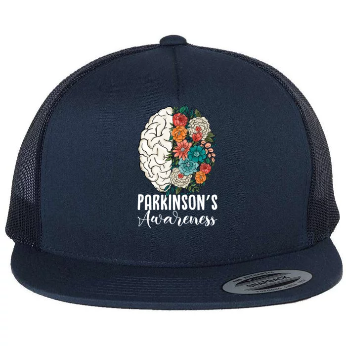 Tulip ParkinsonS Disease Awareness April Month Support Gift Flat Bill Trucker Hat